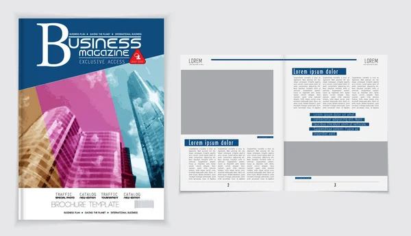 Diseño de revista de negocios — Vector de stock