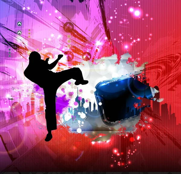Karate spor illüstrasyon