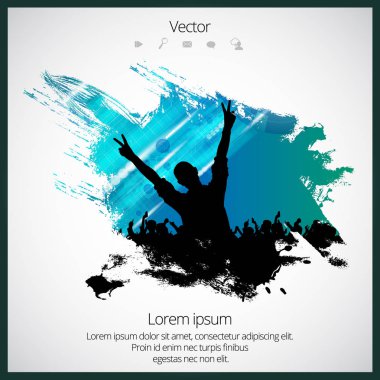 Dans eden insanların silueti