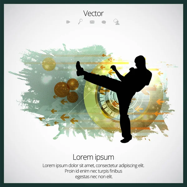 Karate Sport Illustration — Stockvektor