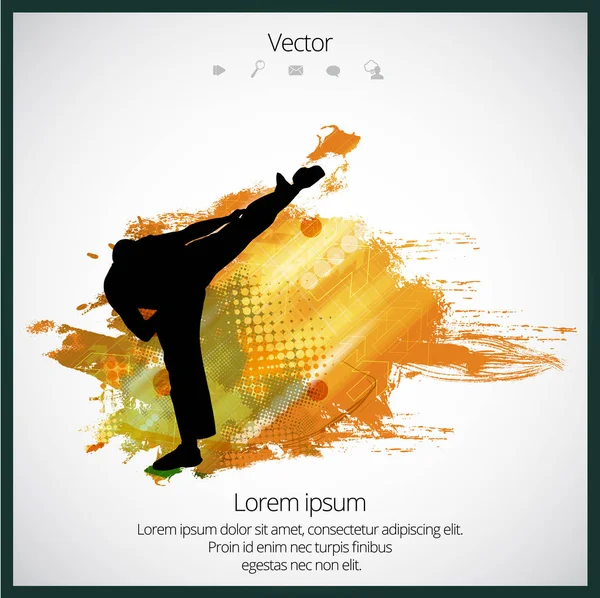 Karate sport illustration — Stock Vector