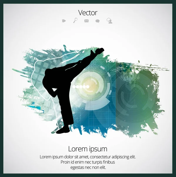 Karate sport illustratie — Stockvector