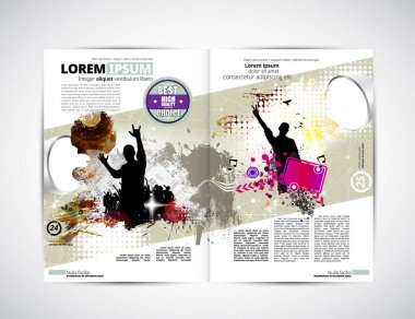 Broşür düzen illüstrasyon
