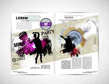 Broşür düzen illüstrasyon