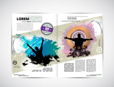 Broşür düzen illüstrasyon