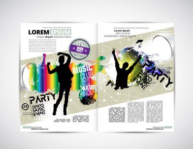 Broşür düzen illüstrasyon