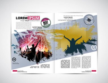 Broşür düzen illüstrasyon