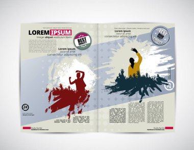Broşür düzen illüstrasyon