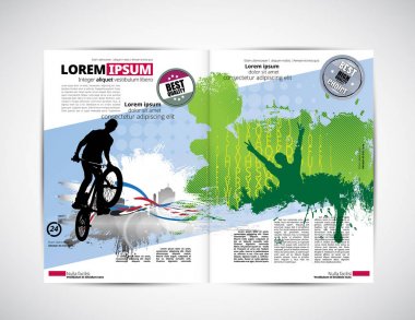 Broşür düzen illüstrasyon