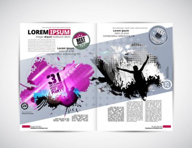 Broşür düzen illüstrasyon