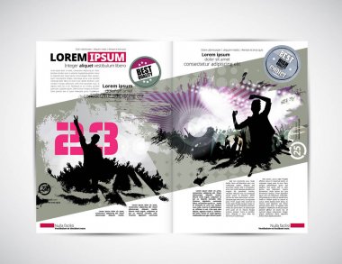 Broşür düzen illüstrasyon