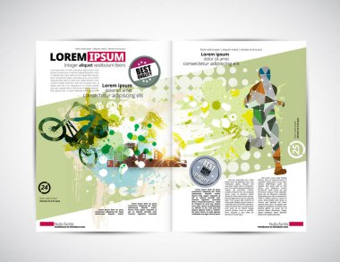 Broşür düzen illüstrasyon