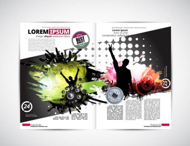 Broşür düzen illüstrasyon