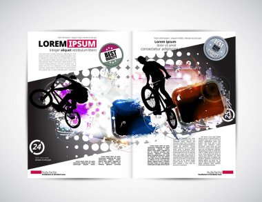 Broşür düzen illüstrasyon 