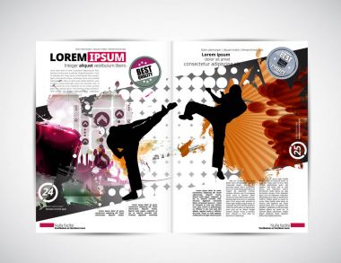 Broşür düzen illüstrasyon