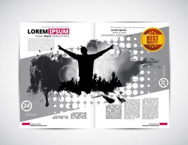 Broşür düzen illüstrasyon