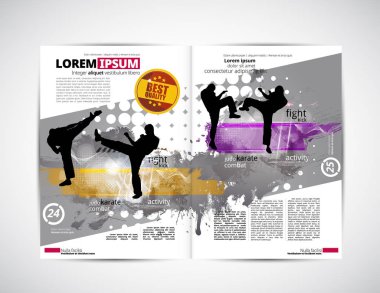 Broşür düzen illüstrasyon