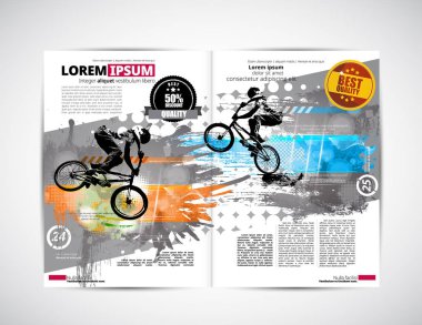 Broşür düzen illüstrasyon 