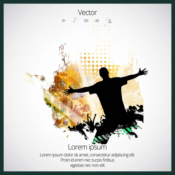 Silueta de gente bailando — Vector de stock