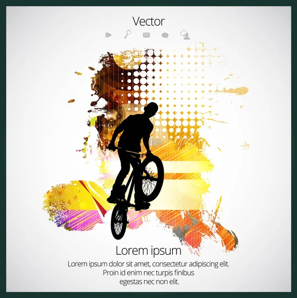BMX biker ilustración — Vector de stock
