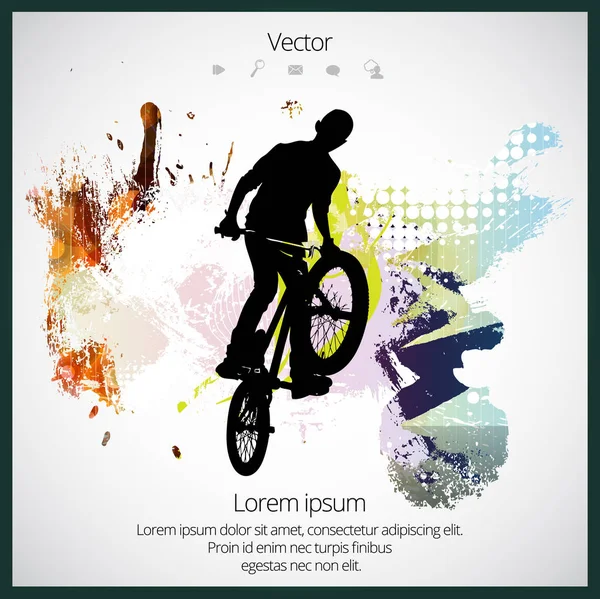 BMX biker illustratie — Stockvector