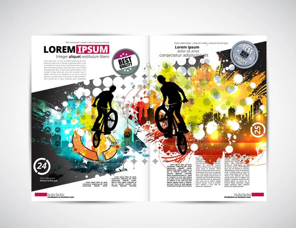Brochure layout illustration — Stock Vector