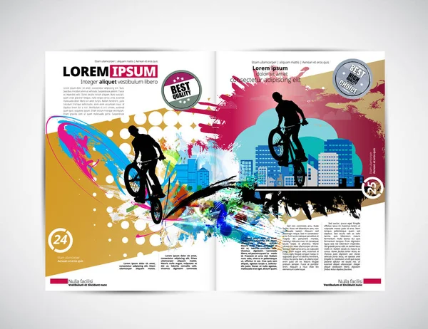 Brochure layout illustration — Stock Vector