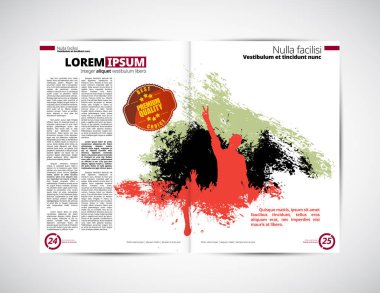 Broşür düzen illüstrasyon