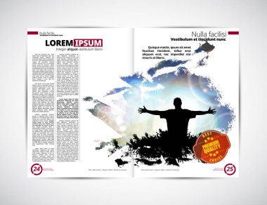 Broşür düzen illüstrasyon