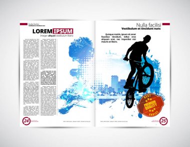 Broşür düzen illüstrasyon 