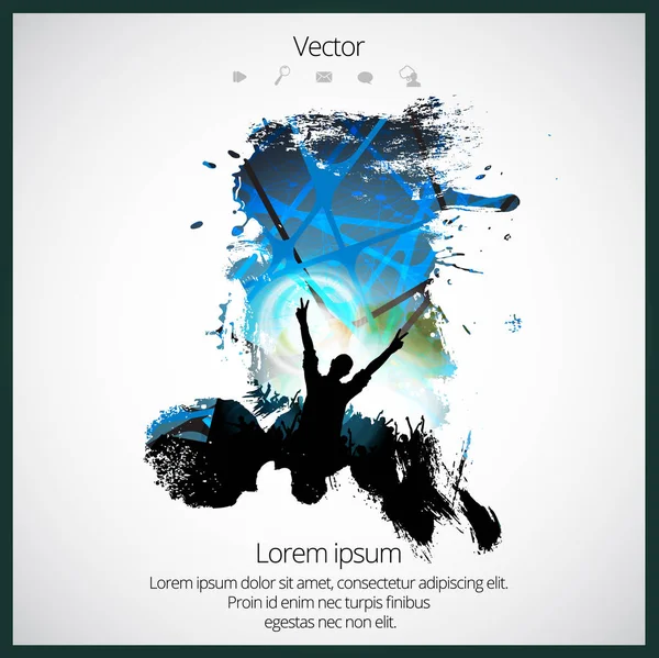 Az emberek tánc party háttér — Stock Vector