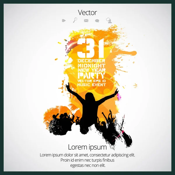 Poster acara pesta tahun baru - Stok Vektor