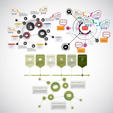 Infographics şablonları illüstrasyon