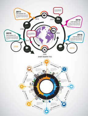 Infographics şablonları illüstrasyon