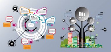 İş Infographic düzeni
