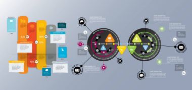 Infographics şablonları illüstrasyon