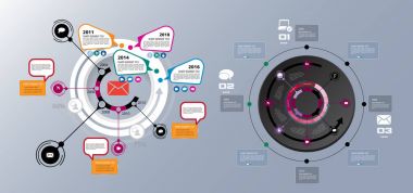 Infographics şablonları illüstrasyon