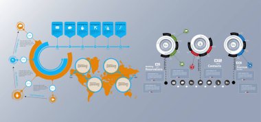 İş Infographic düzeni 