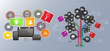 İş Infographic düzeni 