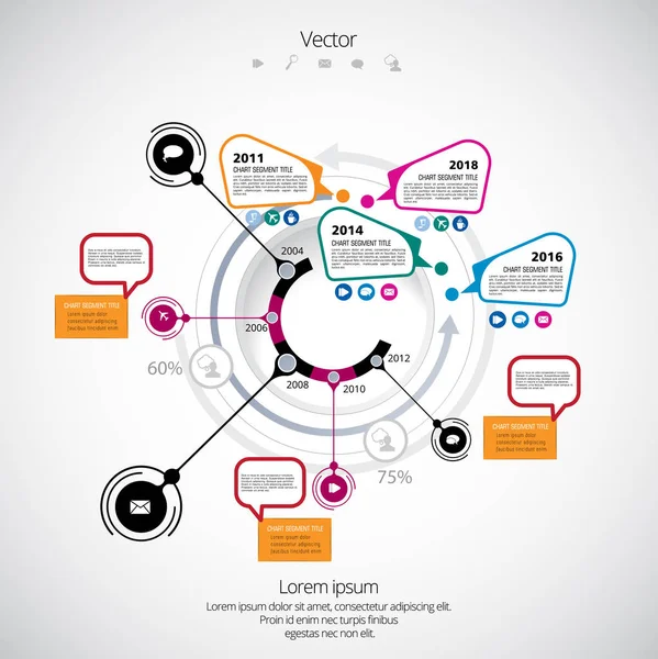 Infografisches Konzept Illustration — Stockvektor