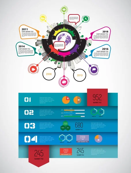 Infografías Plantillas ilustración — Vector de stock