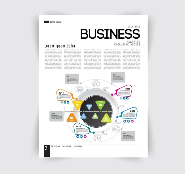 Business magazine lay-out — Stockvector
