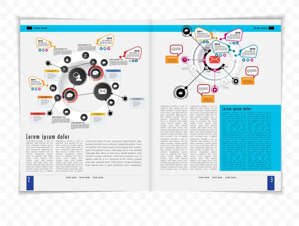 商业杂志的排版 — 图库矢量图片