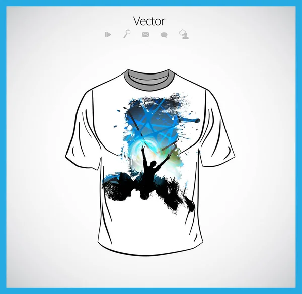 T-shirt afbeelding in frame — Stockvector