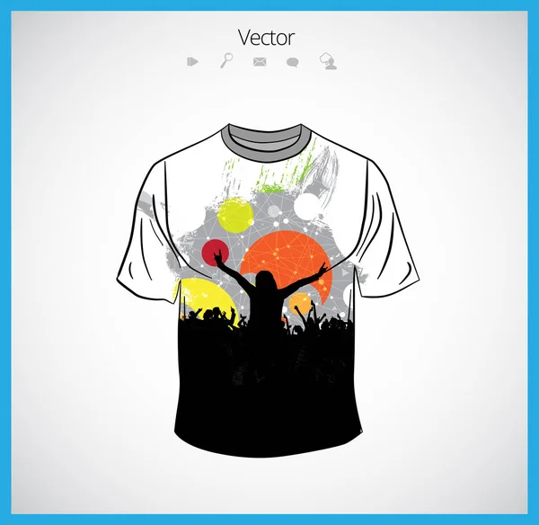 T-shirt ilustração no quadro —  Vetores de Stock