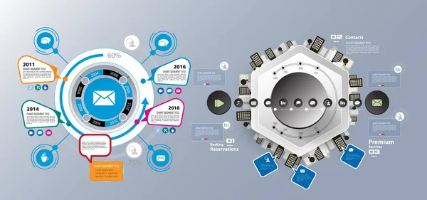 Layout infografico aziendale — Vettoriale Stock