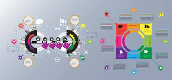 Infografías Plantillas ilustración — Vector de stock