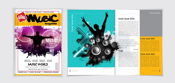 Présentation du magazine de musique — Image vectorielle