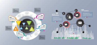 Infographics şablonları illüstrasyon 