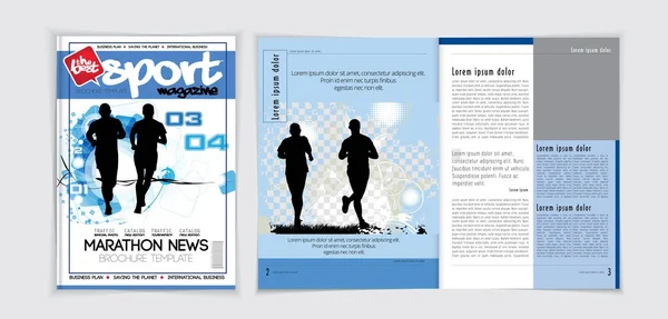 Sport Magazine Cover mall — Stock vektor